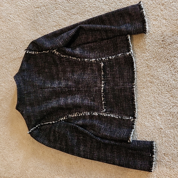 Ann Taylor Woven Moto Style Jacket With Fringe Embellishment - Picture 8 of 13